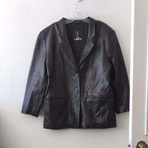 Leather blazer Daniel Sam size L